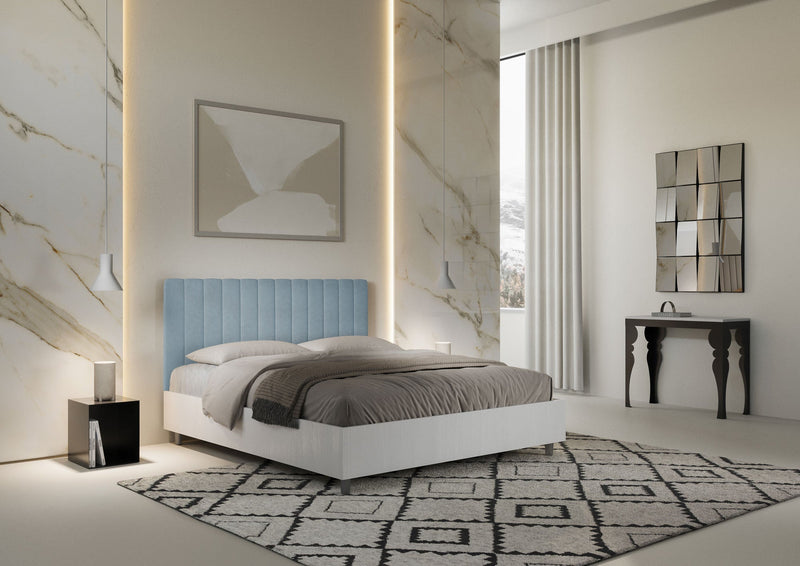 Letto Matrimoniale Kaia Azzurro Varie Misure