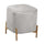 Pouf de rangement 38x38xh45 cm en tissu velours gris