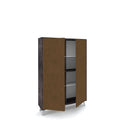 Mobile Soggiorno Madia Alta 4 Ante 108x41x161 cm Ossido Nero e Ruggine   