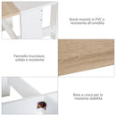 Tavolo Pieghevole Salvaspazio Bianco Rovere 103x76x73.5 cm 