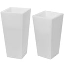 Vaso Luminoso da Giardino a LED 38x38x80 cm in Resina 5W Cedar Bianco Caldo