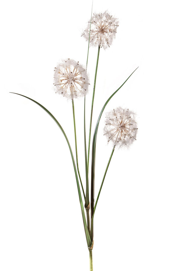 acquista Lot de 2 pissenlits artificiels composé de 3 fleurs hauteur 100 cm blanc