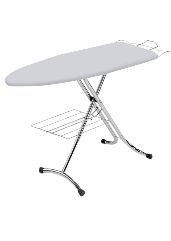 sconto Asse da Stiro Salvaspazio Relax Profi 123x39 cm Ripiano Sottostante Gambe Triple Altezza Regolabile in Acciaio