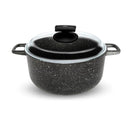 Casseruola con Coperchio in Vetro Antiaderente 2 Manici Olympia Hard Cook Varie Misure