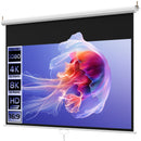 Telo per Proiettore 84" Rapporto 16:9 186x105 cm con Fissaggio a Muro e Soffitto Bianco      