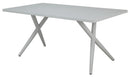 Tavolo Rettangolare da Giardino 160x90 cm in Alluminio Vorghini Pegli Bianco