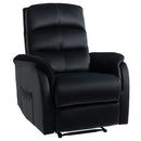 Poltrona Relax Manuale Reclinabile 85x95x104 cm in Tessuto Nero