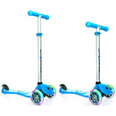 Monopattino a 3 Ruote a LED 3 Altezze Max 50Kg Globber PRIMO Fantasy Lights Up Happy Blu