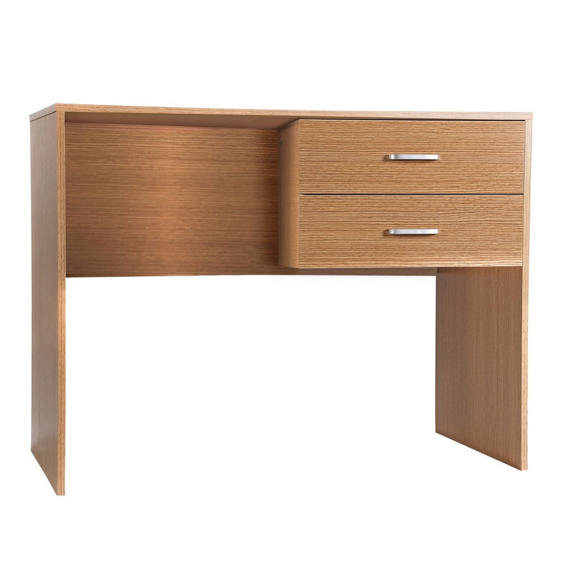 Scrivania da Ufficio 2 Cassetti 100x76x50 cm in Legno Melaminico Rovere Chiaro