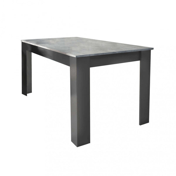 online Table Pepper 160x80x75 h cm en aggloméré bilaminé anthracite et gris effet ciment