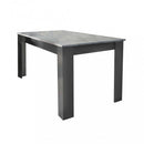 Tavolo Pepper 138x80x75 cm in Truciolare bilaminato Antracite e Grigio effetto Cemento