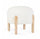 Tabouret Dalia Ø 45x38 cm en Bouclé Blanc