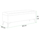 Cassapanca Contenitore Bordeaux in Ecopelle Divano Piedini in Metallo 80x40x45cm