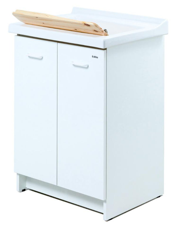 Meuble Lavabo 63x50x87 cm 2 Portes Planches Bois Montegrappa Acqua Edilla Blanc sconto