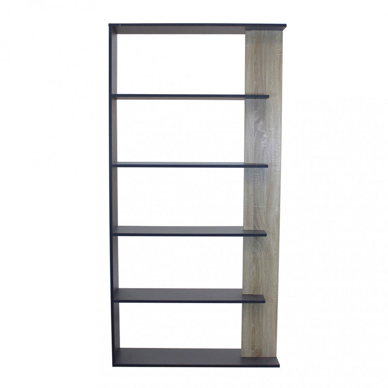 Libreria Alisha 90x23,5x180 h cm in Truciolare bilaminato Antracite