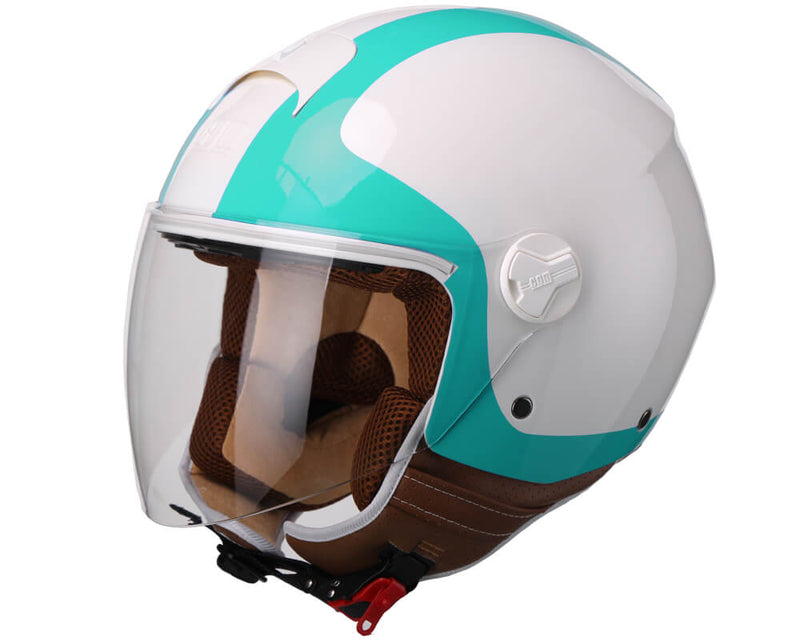 Casco Demi-Jet per Scooter Visiera Lunga CGM Positano 107V Bianco Varie Misure