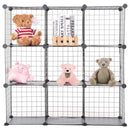 Libreria Modulare in Rete Metallica 24 Pezzi Componibili a Cubo