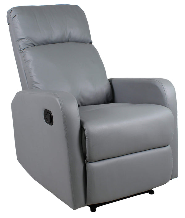 online Fauteuil relax manuel en faux cuir gris Vandi