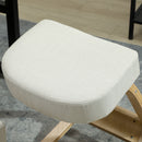 Sedia Ergonomica con Inginocchiatoio 51x69x58 cm in Legno di Betulla e Cuscini Crema  