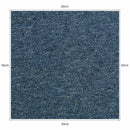 Set 20 Quadrotte di Moquette 50x50 cm 5mq in Blu Tempesta