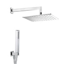Kit Soffione Doccia Quadrato 2 Vie 20x20 cm in Ottone Estro Quadro 20
