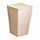 Panier à linge carré polyester crème 33x33xh53 cm