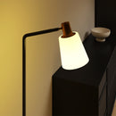 Lampada da Terra LED con Testa Girevole a 350° Regolazione Temperatura del Colore Nero      