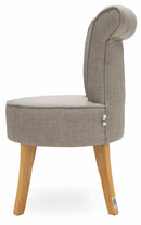 Sedia Imbottita in Tessuto Gambe in Legno Soriani Grigia