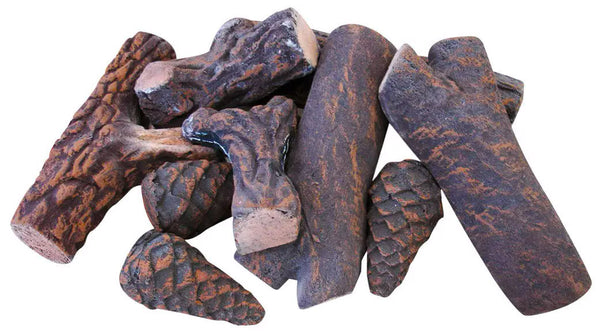 Ensemble de bûches décoratives en céramique pour poêles et cheminées online