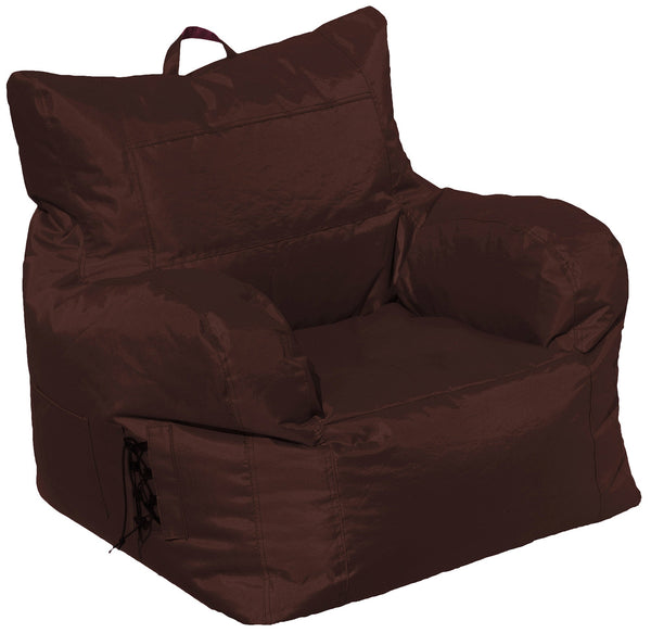 Fauteuil pouf en polyester marron Oxford Avalli sconto
