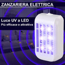 Set 2 Zanzariera Elettrica Anti Zanzare Mosche Luce 4 LED UV Elettroinsetticida