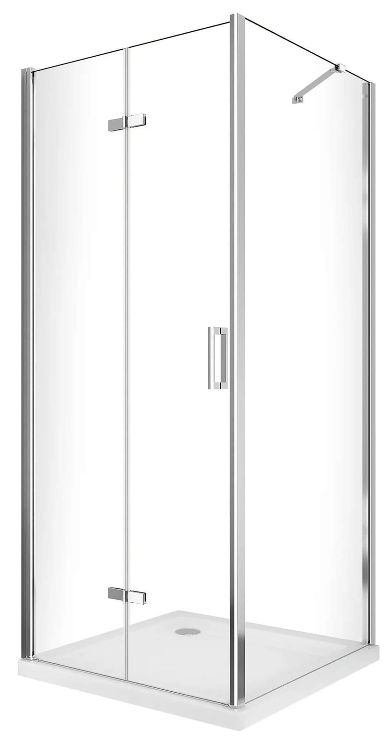 Parete Doccia Walk-In con Antina in Cristallo Trasparente 8mm H200 70 cm (+ antina 30 cm)