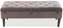 Panca Contenitore 121x51x47 cm in Velluto Soriani Grigio