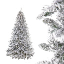 Albero di Natale Artificiale H275 cm Abete innevato 8400 Led e 1274 Tips 
