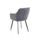 Set 2 Sedie 57,5x51x87 cm in Similpelle Blu