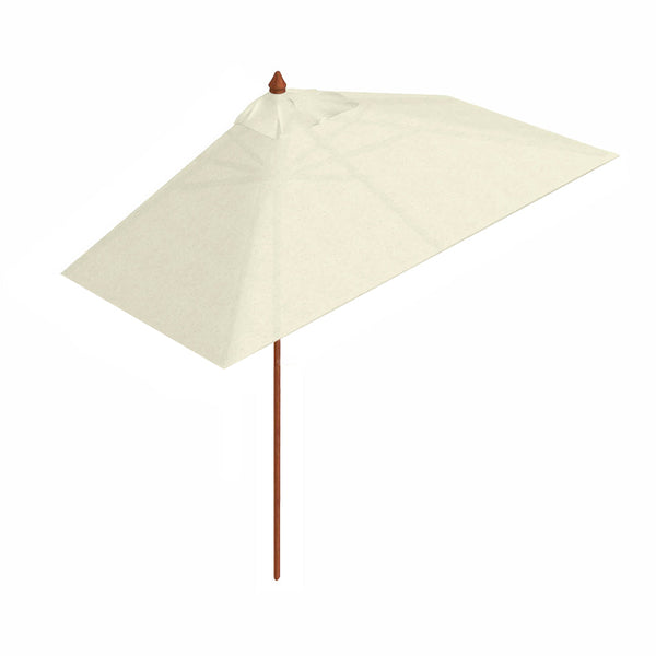 online Mezzo Ombrellone da Giardino 2x3m Palo in Legno Ecrù