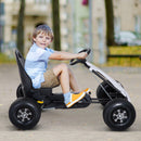 Go-Kart a Pedali per Bambini Nero e Bianco 