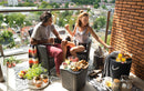 Set Tavolino e 2 Poltrone da Giardino Effetto Rattan Keter Iowa Balcony Antracite