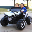 Macchina Elettrica per Bambini 2 Posti 12V Kidfun Fuoristrada 4x4 Bianco