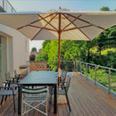 Ombrellone da Giardino 3x4 m Palo Ø60 mm in Legno Telo in Acrilico Danieli Sydney Ecrù