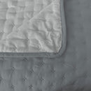 Trapuntino Estivo Effetto Water Washed in Microfibra Grigio Scuro e Grigio Chiaro Varie Misure