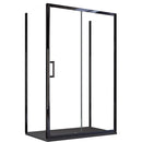 Box Doccia 3 Lati 1 anta Scorrevoli con Profili Neri in Cristallo trasparente 6mm H195 Bonussi Sole Varie Misure