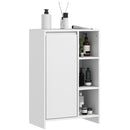 Mobile da Bagno 3 Ripiani Aperti e Armadietto 53x30x80 cm Bianco   