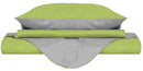 Copripiumino con Sacco e Federe Doubleface Verde Acido\/Grigio Chiaro Varie Misure