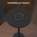 Lampada da Tavolo a LED Senza Filo Touch Ø13x28,5 cm Batteria Ricaricabile Nero