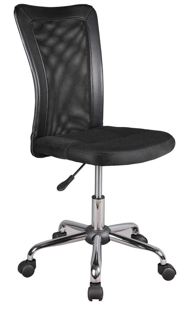 sconto Chaise de bureau opérative en tissu Motti Super Black