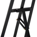 Cavalletto per Pittura in Legno con Altezza e Inclinazione Regolabili Nero 46x60x140 cm 