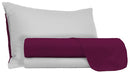 Set Lenzuola Sopra Sotto e Federe Doubleface Prugna\/Grigio Chiaro Varie Misure
