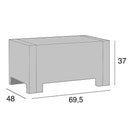 Set da Giardino Divano 2 Poltrone e Tavolino in Polipropilene Tortora