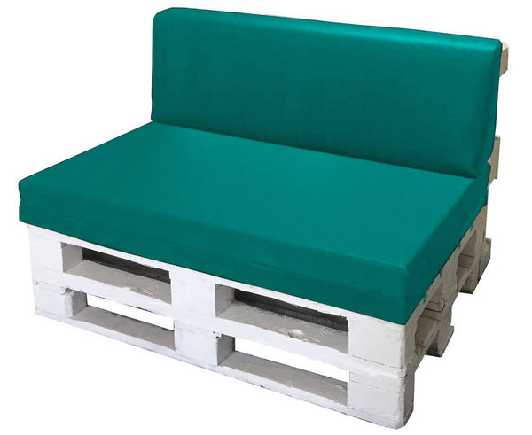 Coussins pour Palettes 120x80cm Assise et Dossier en Polyester Avalli Turquoise sconto